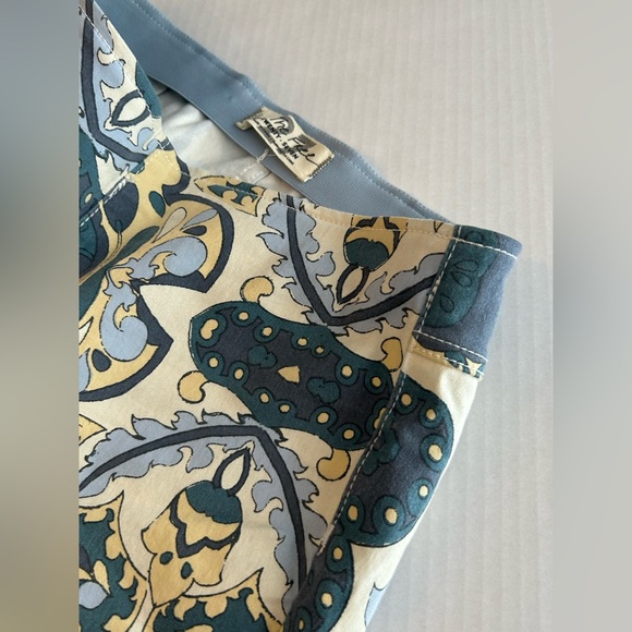 Free People We The Free Penny Pull-On Printed Flare Jeans Sand Color Combo Sz 27 - Picture 4 of 8